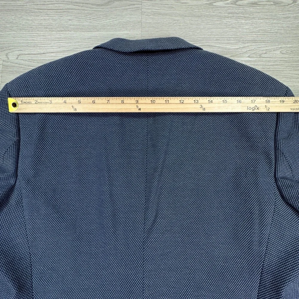 Hugo Boss Men's 46R Blue Textured Sport Coat Blazer Two Button Business Casual